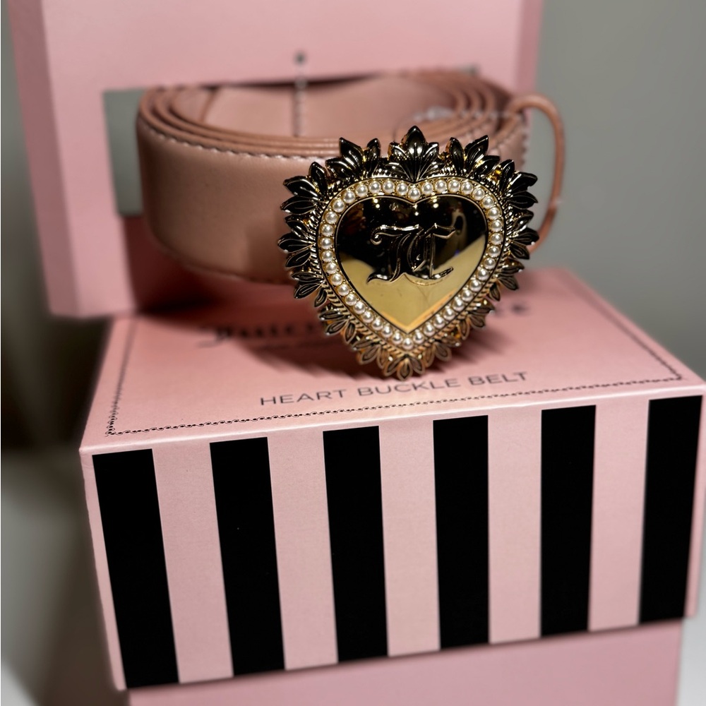 Juicy Couture Heart Buckle Belt - Pink